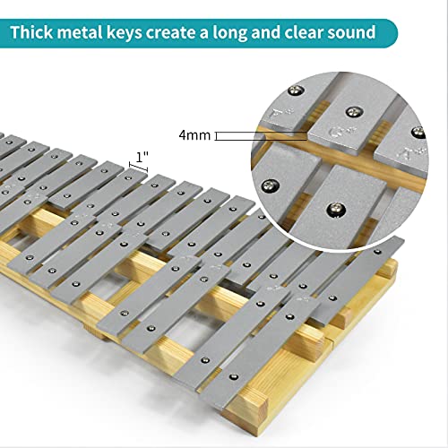 Ennbom 30 Notes Natural Foldable Glockenspiel Xylophone Vibraphone Percussion Instrument #TOP5