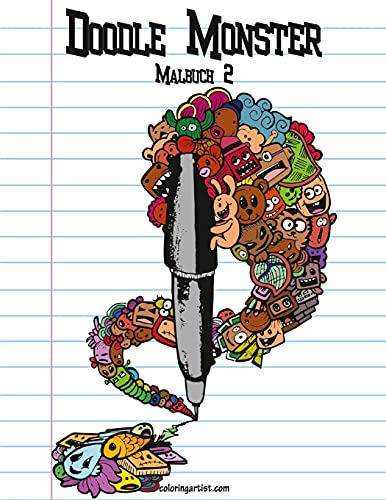 Doodle Monster-Malbuch 2 (German Edition)