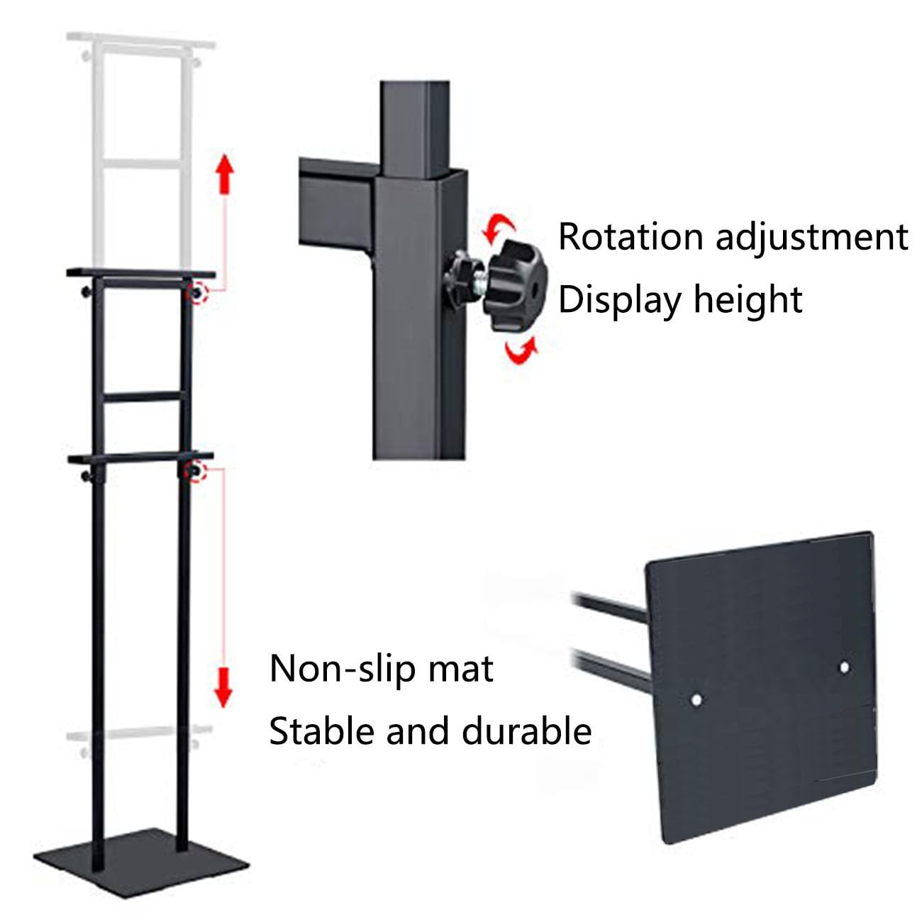 Soporte para Carteles Soporte para Carteles Soportes para Carteles Soporte para Carteles de Metal Ajustable Tablero para Carteles Ajustable Tablero para Carteles Negro