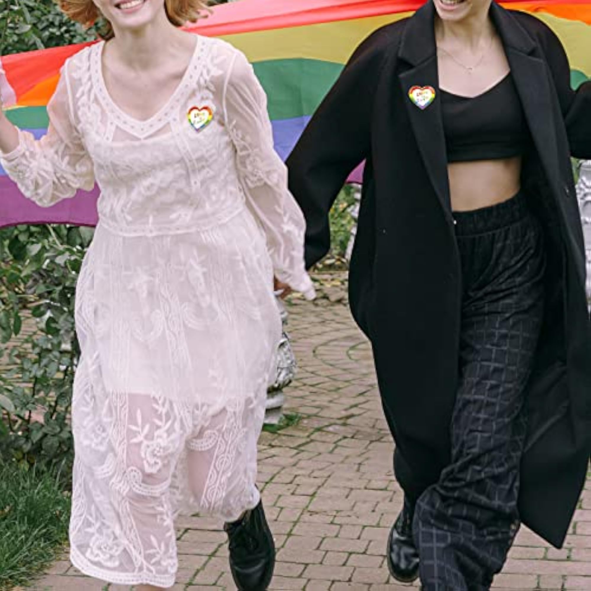 Love is Love Rainbow Heart Enamel Pins Set
