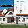 GREENCYCLE Motion Sensor Detect Alarm, Store Welcome Buzzer Monitor -1Receiver 2Motion Sensor, Motion Sensor Detector Door Chime for Indoor Home Business Store Office School- LED Indicator & Vibration
