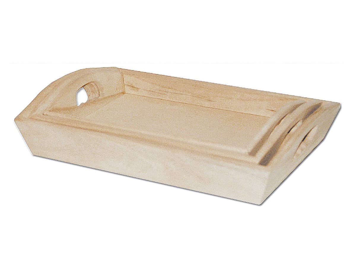 Plateaux en bois de balse lot de 3 avec angle ouvert pour service