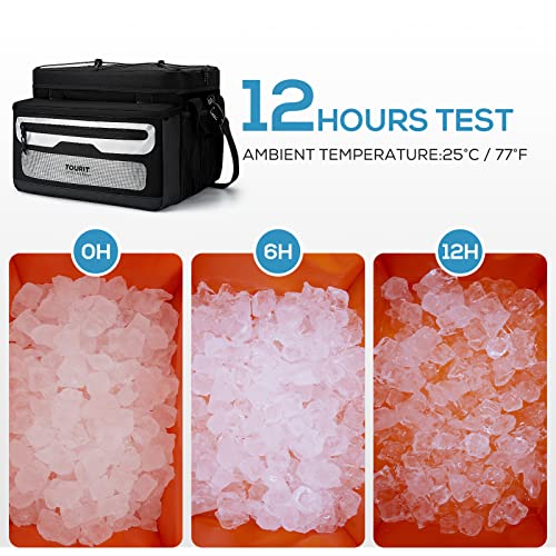 Tourit Soft Cooler Bag 40/52 Can Large Collapsible Soft Sided Cooler 33/39 L Beach Portable Cooler Ice Chest Insulated For Picnic, Beach, Trip, Black #TOP6