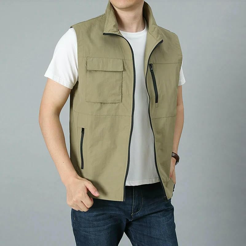 Chaleco impermeable y transpirable para hombre con cremallera ligera 3