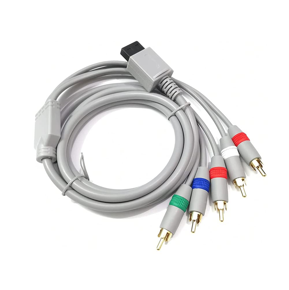 Ainmo 1080P Component Cable HDTV Audio Video AV 5RCA Cable Support 1080i / 720p HDTV system, for Wii And Wii U Game Cable 6ft