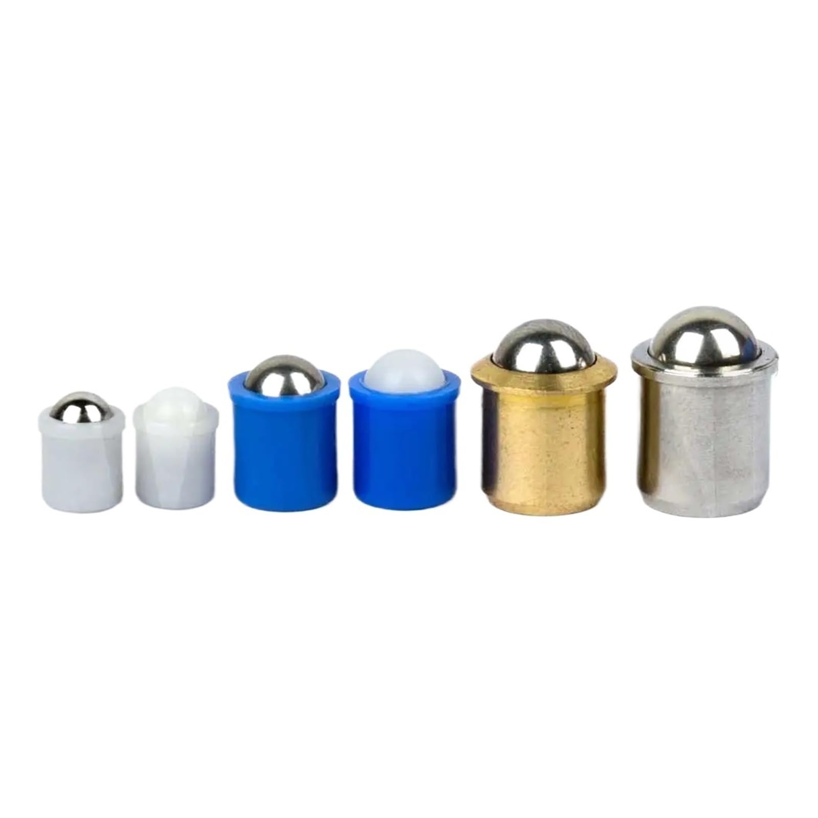 Poussoir à bille VCN410 Poussoir à ressort modèle lisse avec collier et bille acier inoxydable laiton plastique POM tout en stock(VCN410-NPP,D10)