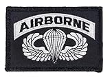 Miltacusa Airborne Jump Wings Paratrooper Hook Fastener Patch (3.5 X 2.25) ABJW