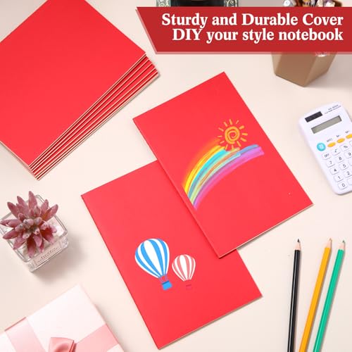 Image of Mimorou 100 Pcs A5 Journals Notebooks Bulk,Red,Lined