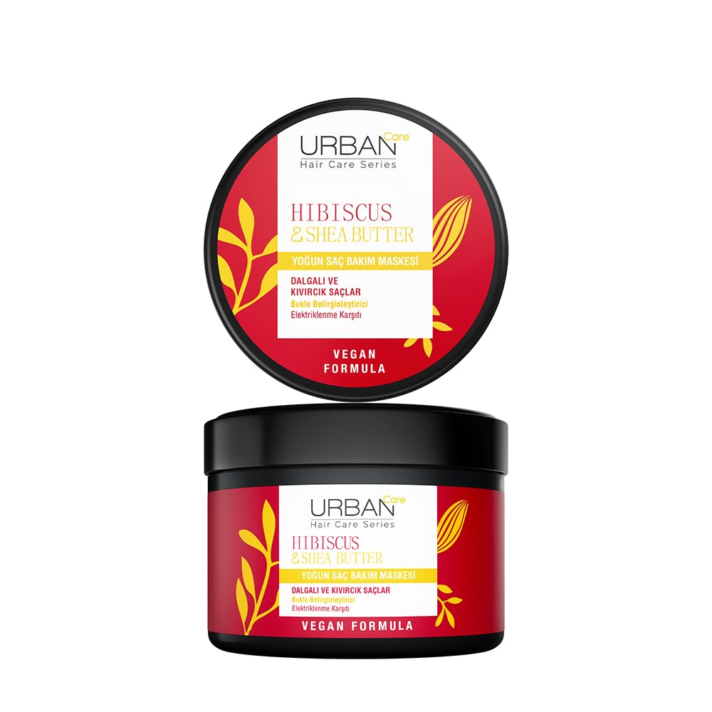URBAN Care Twisted Curls Hibiscus & Shea Butter Kıvırcık ve Dalgalı Saçlara Özel Yoğun Saç Bakım Maskesi 230 ml- Vegan