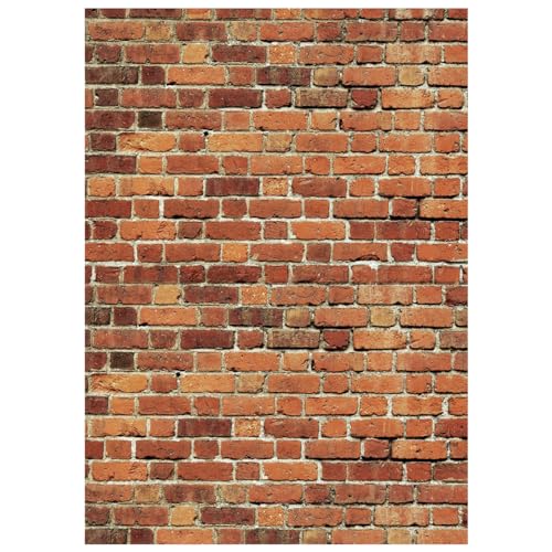 AIIKES 5X7FT Red Brick Wall Backdrop Brick Photography Backdrop Baby Birthday Party Graduation Home Decoration Background Photo Booth Studio Prop Banner 11-506