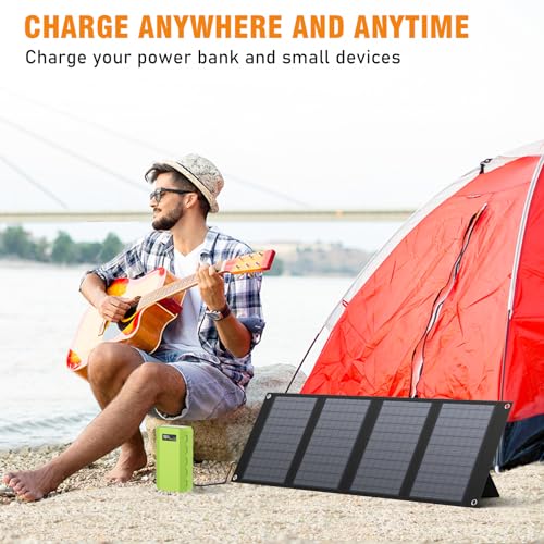 Panel solar de 40W para estación portátil de 100W-200W con USB QC3.0 8
