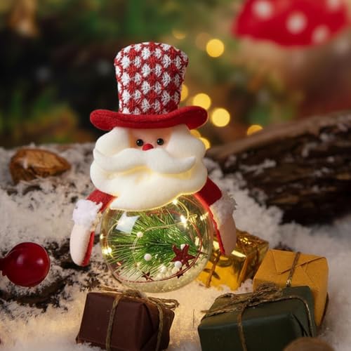 Image of Ascension Santa Claus Christmas Lights Decorative Xmas Night Light Ornament Atmosphere Nightlight for Xmas Decoration Christmas Decorative Ball Pendant LED Xmas Ball Lights