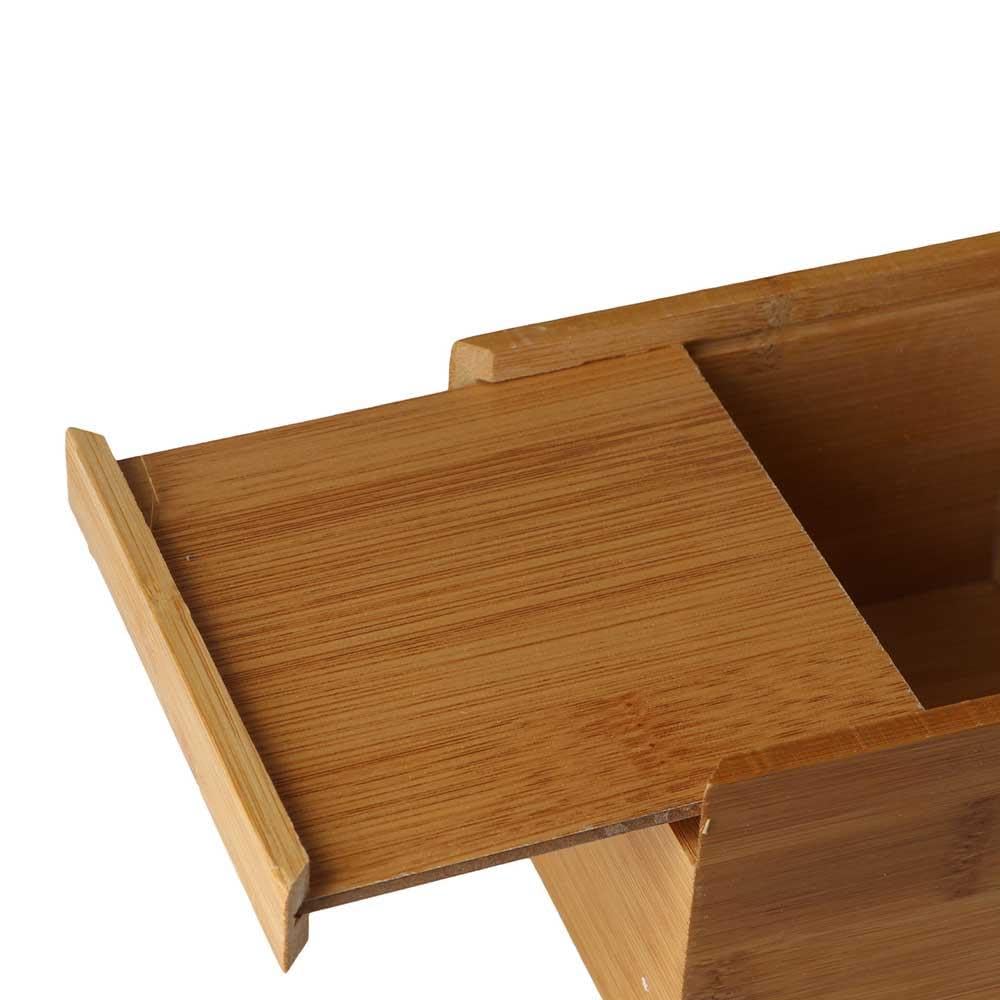 Taschentuchspender aus Holz, quadratischer Taschentuchhalter, Serviettenspender für Tisch, Zuhause, Büro (L)