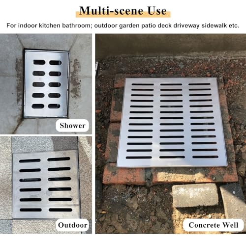 Grille d'évacuation carrée métallique durable avec cadre de finition premium