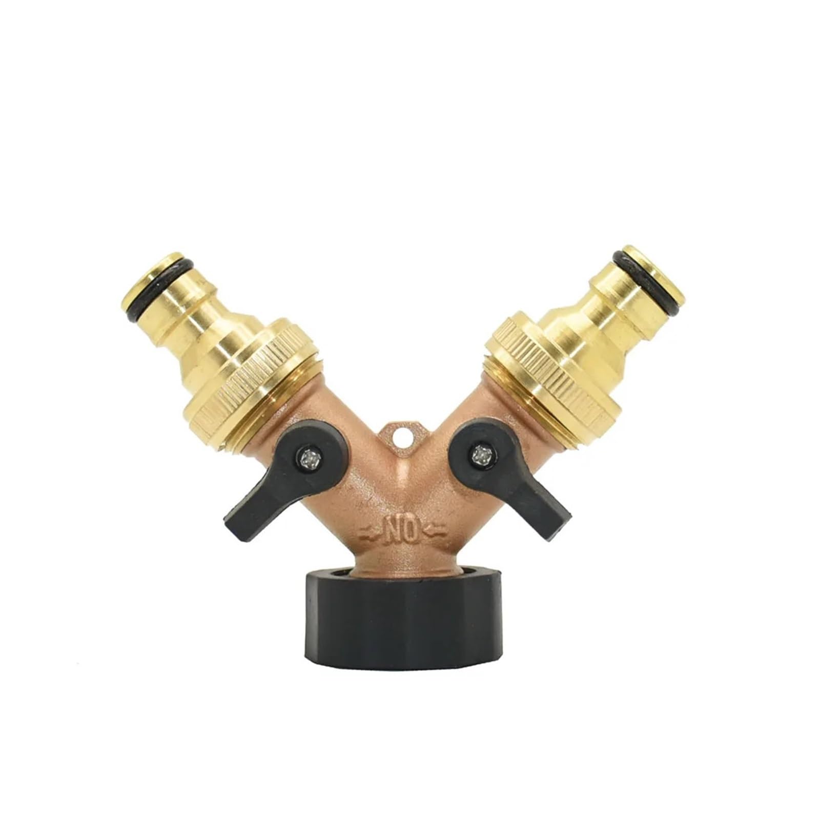 Distributore per tubo da giardino Tuboacqua da giardino Splitter a 4 vie in ottone con filettatura da 3/4 "Rubinetto da giardino Shunt Quattro Qutlet Valvola di irrigazione Connettore rapido 1 pz
