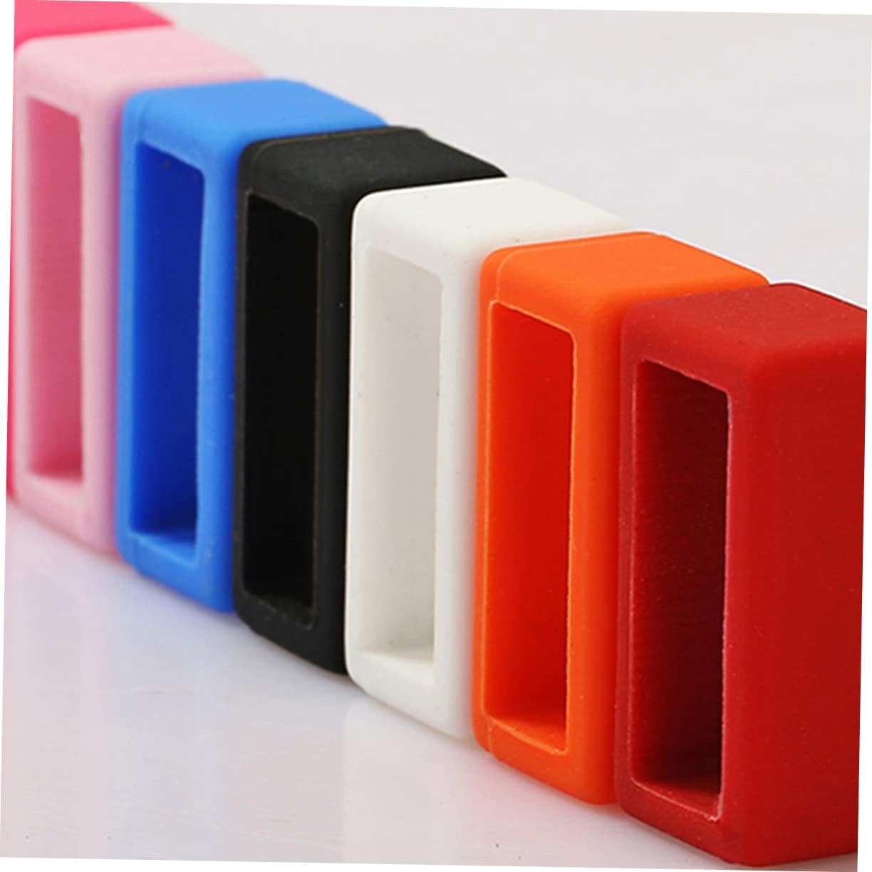 CHILDWEET 10pcs Watch Ring 16mm Watch Strap Silicone Band Ring Removal Strap Loop Silicone Band