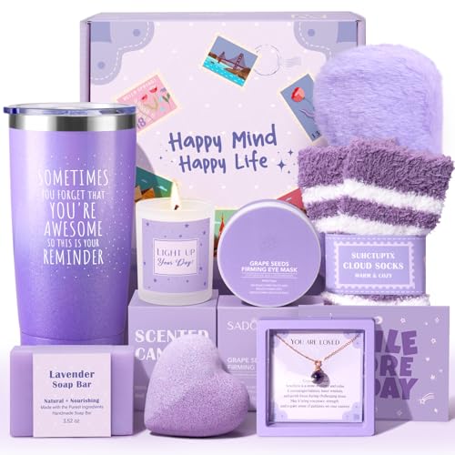 Gift Baskets for Women, 9pcs Unique Happy Birthday Gifts for