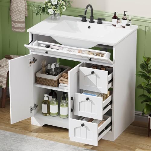 Vabches 30" White Vanity