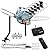 Five Star HDTV Antenna Amplified Digital Outdoor Antenna 150 Miles Range, 360 Degree Rotation Wireless Remote, with 40FT RG6 Coax Cable Installation Kit and Mounting Pole 5 TVs
