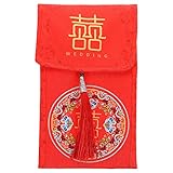 wrtgerht Chinesisches Neujahr Roter Umschlag Stil Tuch Roter Umschlag Paket Hochzeit Neujahr Quaste Geldtasche hochzeitsdekorationen (Color : Assorted Color 1)
