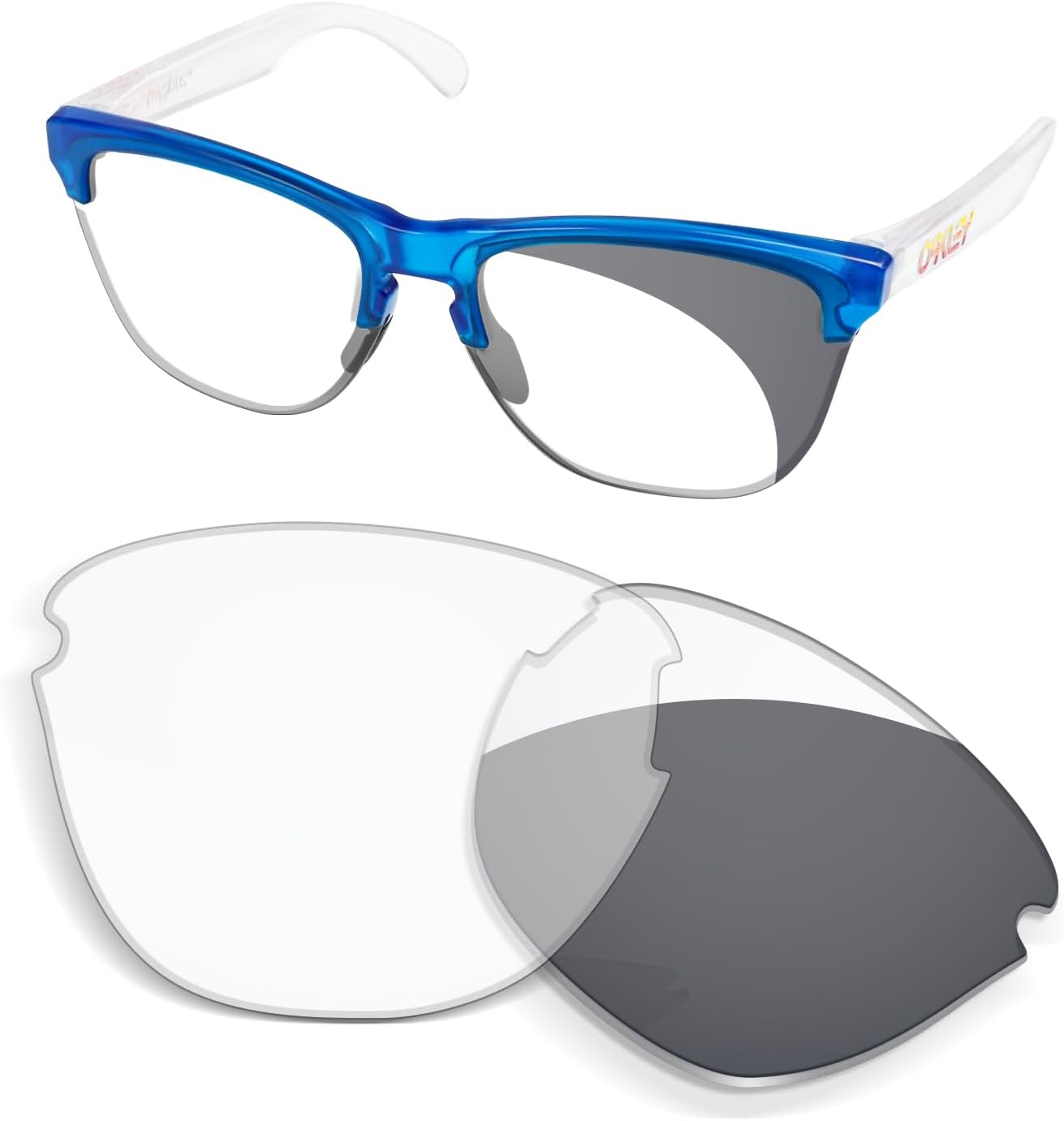 1.5MM Replacement Lenses Compatible With Oakley Frogskins Lite OO9374 Sunglasses, Anti-Scratch and Impact Resistant