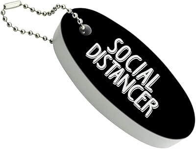 Graphics and More Social Distancer Floating Keychain Oval Foam Fishing Boat Buoy Key Float