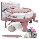 48 Needles Knitting Machine, Smart Weaving Loom Round Knitting Machines with Row Counter,DIY Knitting Board Rotating Double Loom for Adults and Kids