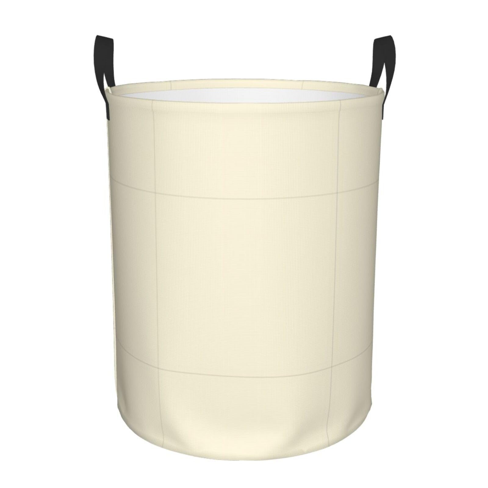 M Circular Hamper – Collapsible Cream Print Laundry Basket