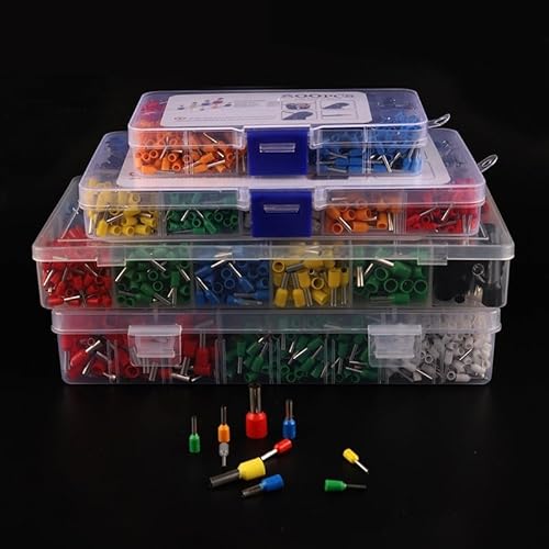 AARTERZZA Boxed VE Crimp Terminal Electrical Wire Insulated Terminator Block Cord End Connector Crimping Terminals Kit(300PCS in Box)