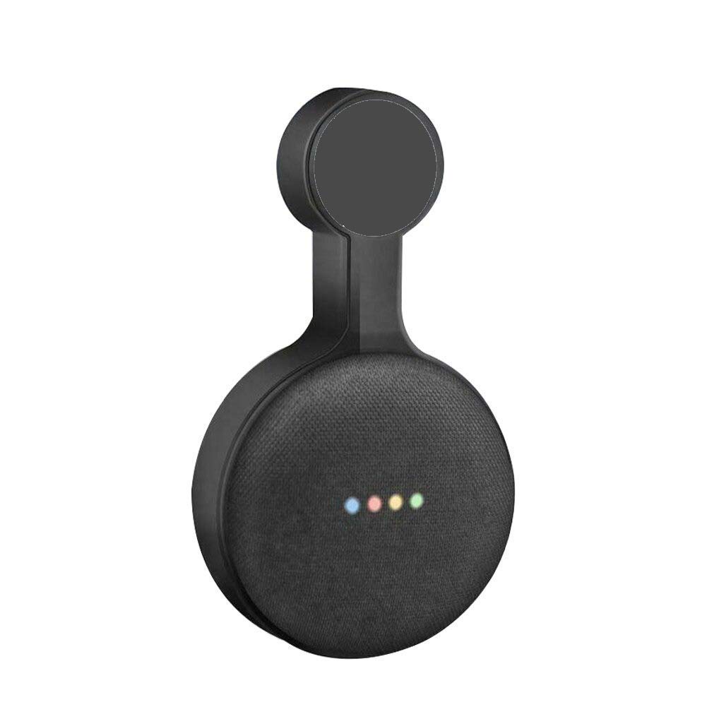 SAIFSMART Outlet Wall Mount Hanger Holder for Google Home Mini and NEST Mini, Compact Bracket Case Plug and Built-in Cable Management for Kitchen Bath