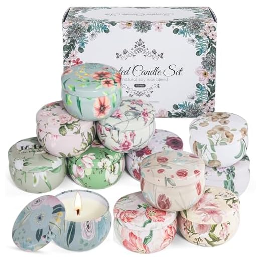 Juego de 12 Velas Aromática Perfumadas para Mujeres,Regalo para Madre/Mujer/Novia,Vela de Soja para Amigo Compañera de San Valentín,Cumpleaños,Aniversario,Boda,Navidad