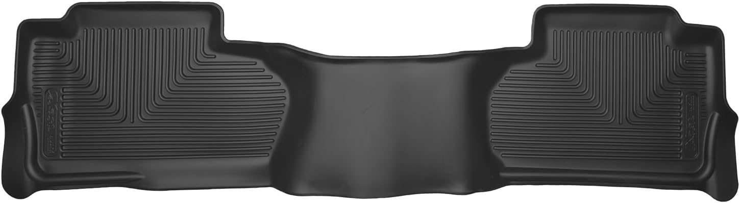 Husky Liners X-act Contour Floor Mats | Fits 2014-2018 Chevrolet Silverado & GMC Sierra 1500; 2015-2019 Silverado/Sierra 2500/3500 Double Cab (Footwell Coverage) | 2nd Row, 1-pc Black - 53221