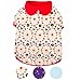 Blueberry Pet Garden Flower Peter Pan Collar Cotton Dog T Shirt, Back Length 16