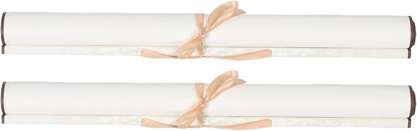 Scroll Paper 2 Rolls Blank Xuan Chinese Calligraphy Practice Painting Art Craft Hanging Wall Decor for Tea Room Study Sumie