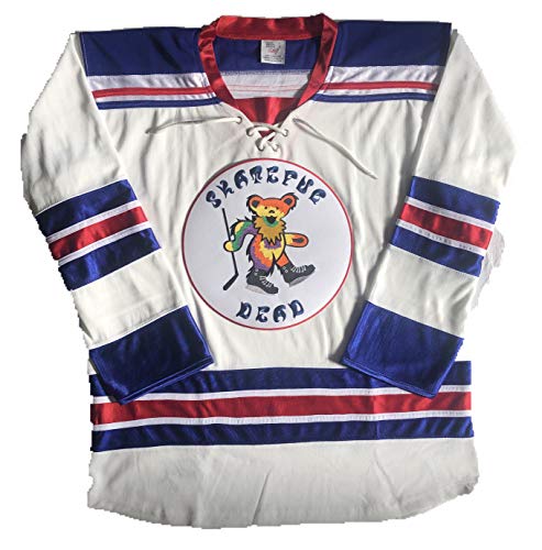 Skateful Dead Jerseys - Two (2) Colors and 10 Sizes; We Add Your Name and Number (White, Adult XL)