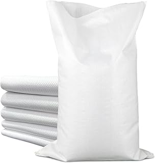 ERFU Pack of 250 Waste Sacks 50 x 80 cm - Construction Sacks, Garden and Sand Bags | Woven Polypropylene - Ultra-Strong | Reusable (250)