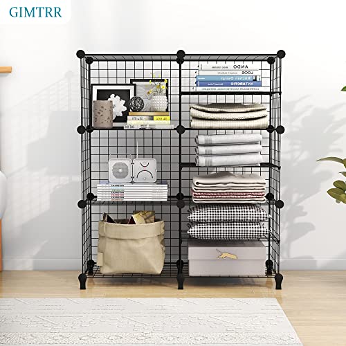 Gimtrr Closet Organizers And Storage, 3 * 6 Cubes Metal Wire Storage Shelf, Modular Cabinet Portable Bookcase For Bedroom, Bathroom, Office, Black #TOP5