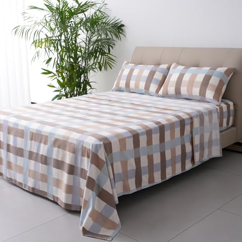 Image of Best Season Queen Size Sheet Set 4 Piece -Microfiber Soft Durable Bedding Sheet Set,Deep Pocket,Stain,Fade & Wrinkle Resistant