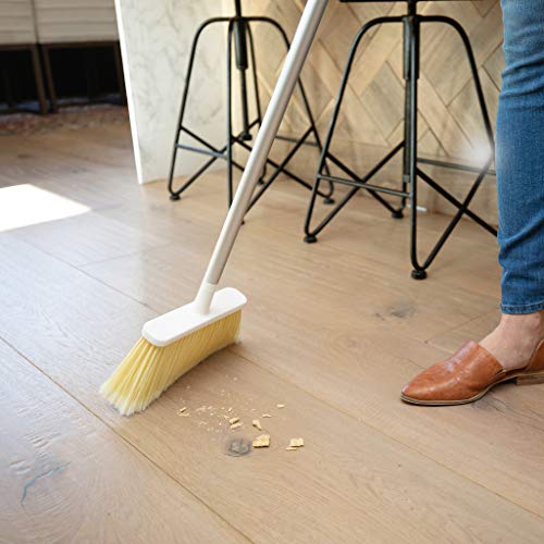 Image of Full Circle Clean Sweep Broom Made from Natural Bristles, White | Sustainable natural bristles sweep floors clean in the kitchen, bathroom & beyond