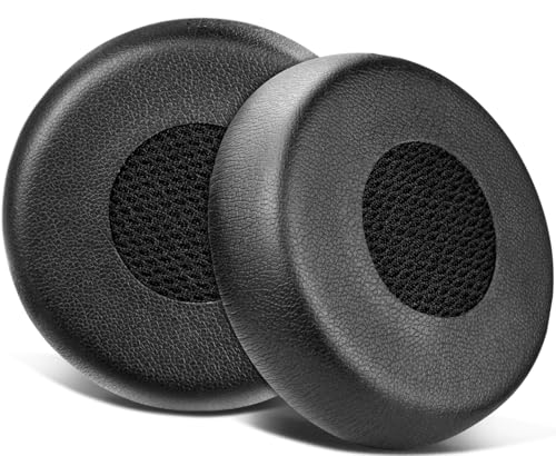SOULWIT Earpads for Jabra Evolve 75(75UC 75MS 75SE) Stereo Wireless Bluetooth Headset Ear Pads Cushions with Soft Protein Leather High-Density Noise Isolation Foam - Black