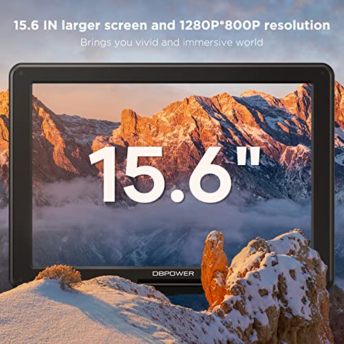 DBPOWER 17.9" Portable DVD Player with 15.6" Large HD Swivel Screen, 6 Hour Rechargeable Battery, Support USB/SD Card/Sync TV/Multiple Disc Formats, High Volume Speaker, Car Charger (BLACK)