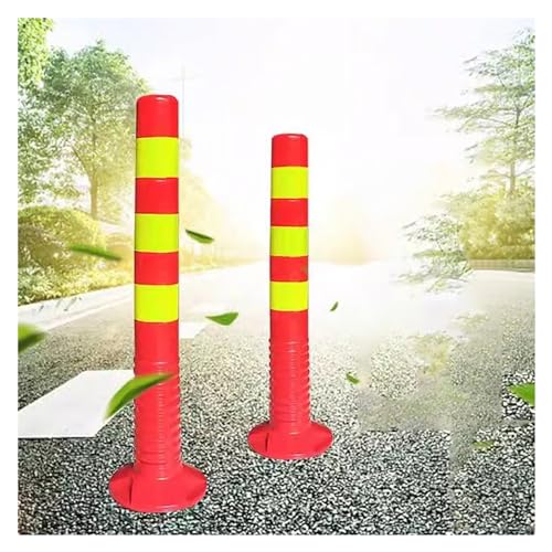 Aioneer Safety Bollards Parking Bollards Steel Traffic Barrier,Safety Cones,Garage Delineator Parking Bollard,Portable Orange Traffic Channelizer Cone For Driveway/Schools/R-2 Piece