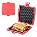 Hahorpa Sandwichmaker Mikrowellen, Sandwichtoaster 16 x 16 cm, Kontaktgrill Abnehmbare Platten und Silikonschale, Plattengriller zum Bacon Sandwich Panini Grillen