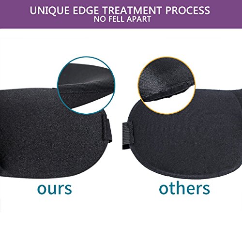 Image of HIVER Silk 3D Sleep Mask For Privacy-Never Broken- (Any Machine Washable) Eye Mask For Sleeping Locking Light 100%- Blindfold Airplane Mask- Night Blinder Eyeshade For Men Women (Black)