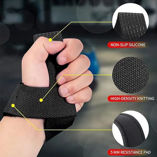 GoodTool Lifting Wrist Straps Gym Wristbands for Weightlifting Pull Ups and Strength Training 2Pcs