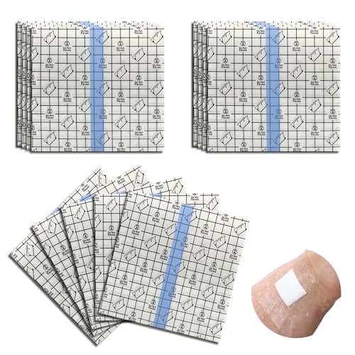 Artojoy 50 Pcs Waterproof Dialysis Port Shower Cover Shields Tattoo Cover PD Catheter Shower Protector Peritoneal Dialysis Chemo Port Feeding Tube Protector Waterproof Adhesive Bandage(5.9x5.9 Inch)