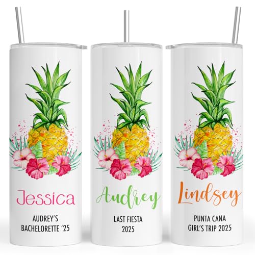 HomeBee Personalized Beach Vacation Tumbler with Name, Destination & Year