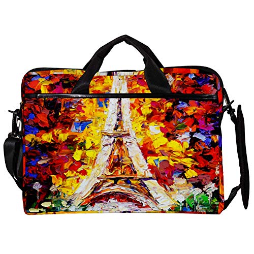 Sacoche bandoulière ordinateur 14-15.4" motif Paris idéal pour le télétravail
