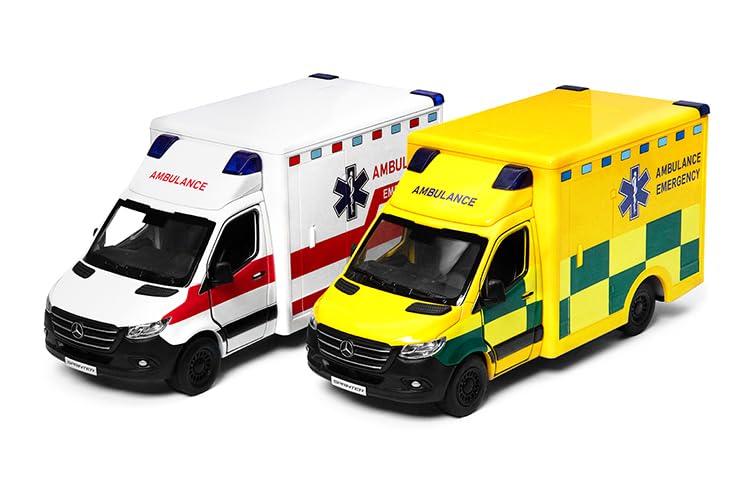 KiNSMART - Mercedes-Benz Sprinter Ambulance Truck Edition 2 Set 1:48 Scale 5" Die Cast Metal Modle Toy โ image 1