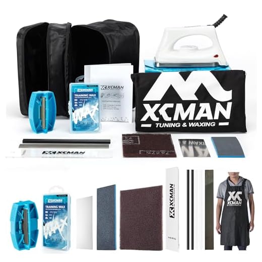 XCMAN Complete Ski Snowboard Tuning and Waxing Kit with Waxing Iron,Universal Wax,Edge Tuner,PTEX for Tuning,Repair and Waxing